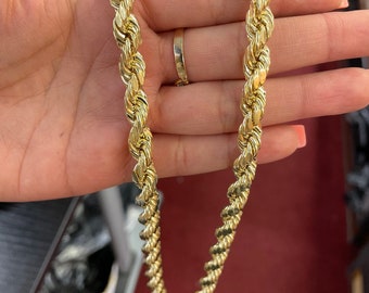 10k Gold Rope Chain - Etsy