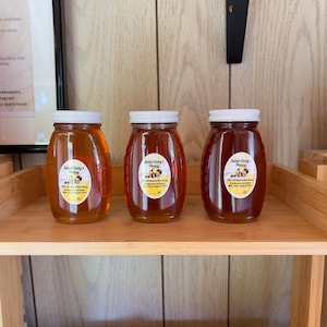 Raw Honey 8oz glass jar 100% pure local honey straight from the hive 3 varieties