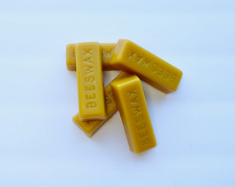 5 bars, 1oz beeswax bars. 100% pure beeswax. triple filtered bars. beeswax bars. candle making bars. crafting beeswax  bars.