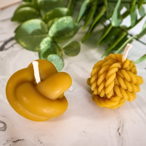 knot and knot rope (100% pure beeswax candle) handcrafted home decor candles