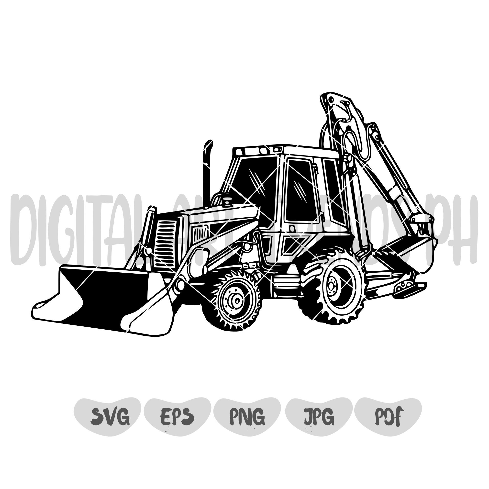 Backhoe Clipart Vector