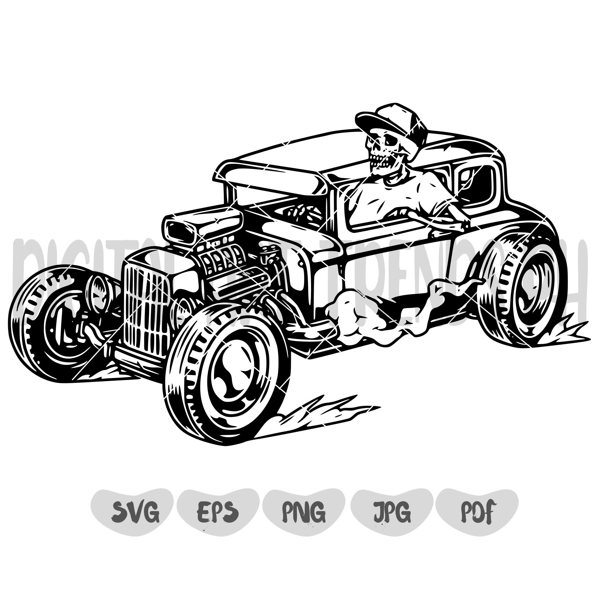 Hot Rod Drawing - Etsy Hot Rod Drawing - Etsy