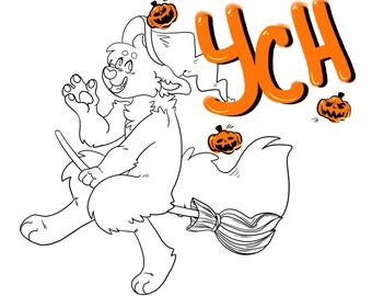 Sorcière d'Halloween Fursona YCH (lire la description)