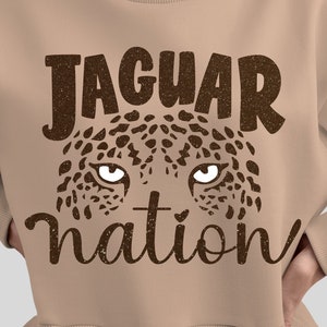 Jaguar Nation SVG PNG | Jaguars Mascot svg | Jaguars Cheer or Sports Shirt Cut File | School Spirit Jaguar Pride Silhouette Design