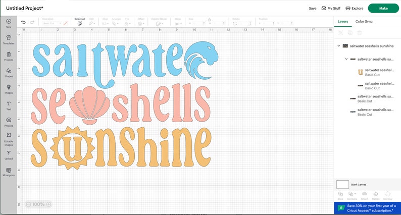 saltwater seashells sunshine groovy summer shirt design png svg bundle make family tshirts tumblers tote bags stickers and more to sell or gift with sublimation or cricut or silhouette cutting machines. Great beach vacation craft project.