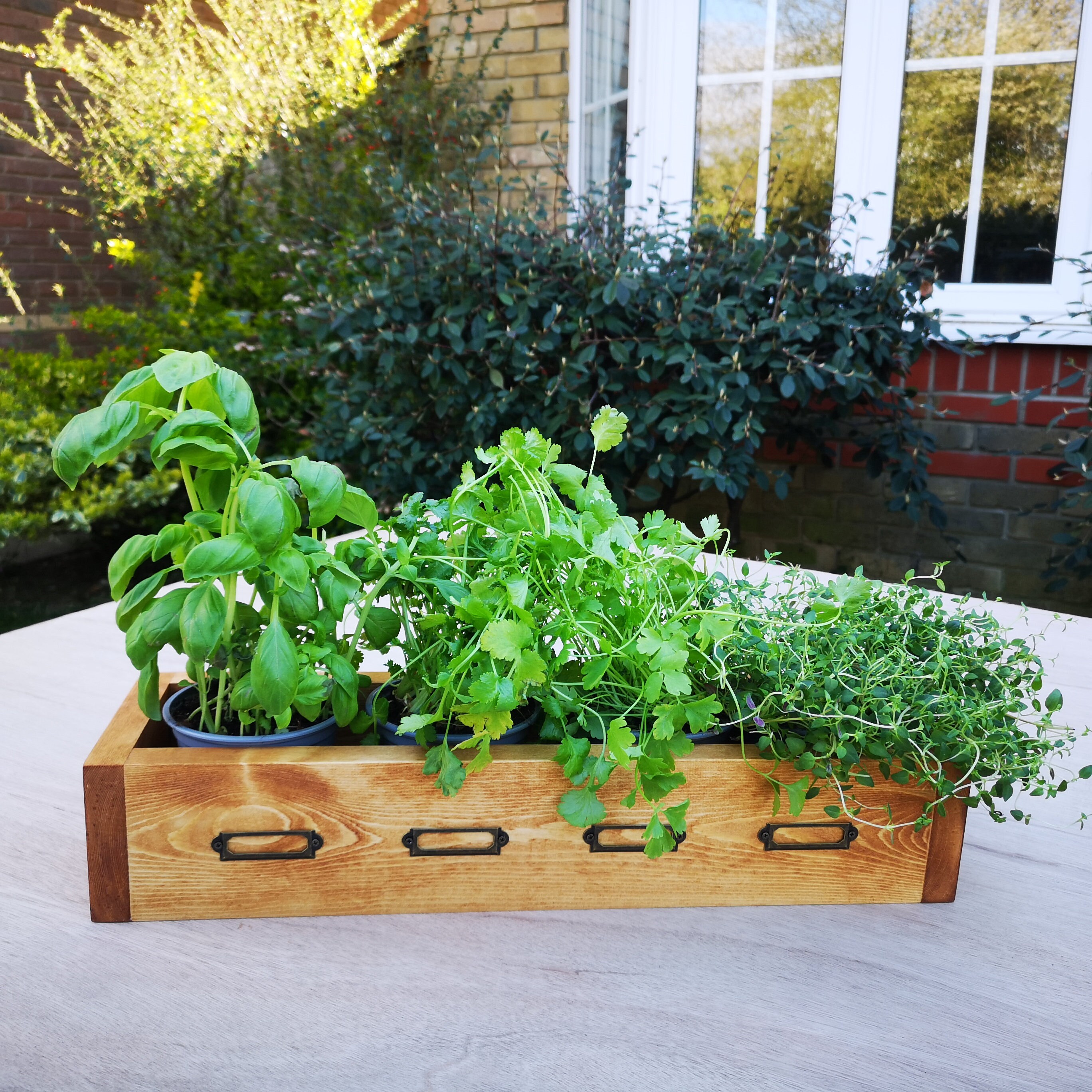 Wooden Herb Box 50cm Window Sill Box Kitchen Planter Etsy UK