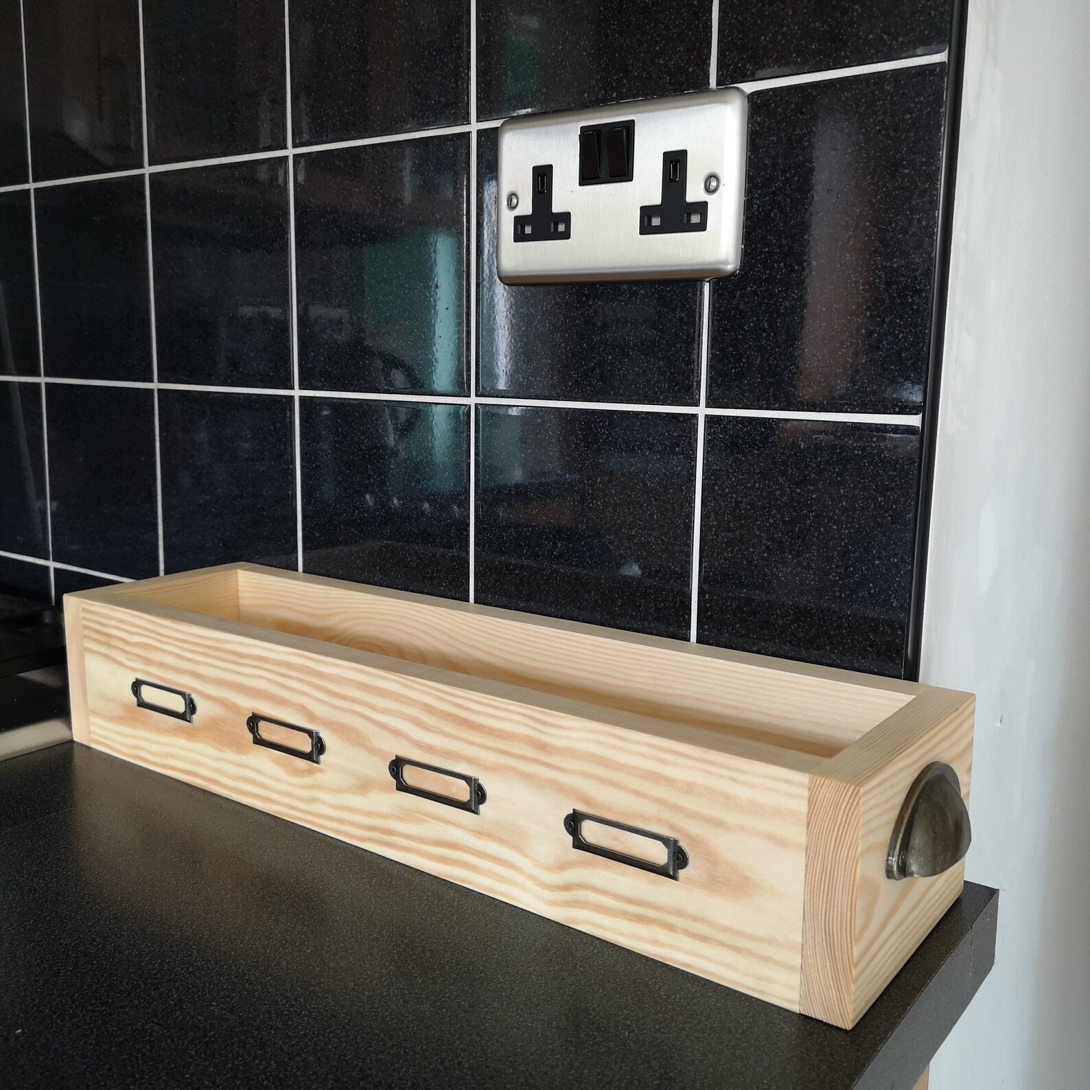 Wooden Herb Box 50cm Window Sill Box Kitchen Planter Etsy Polska