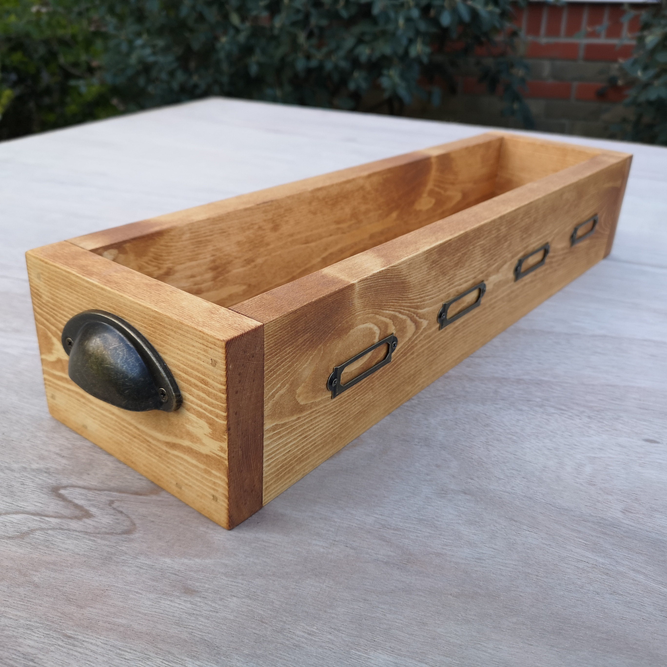 Wooden Herb Box 50cm Window Sill Box Kitchen Planter Etsy UK