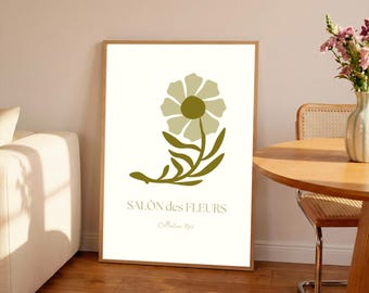 Colorful Flower Market Print: Vintage Floral Wall Art