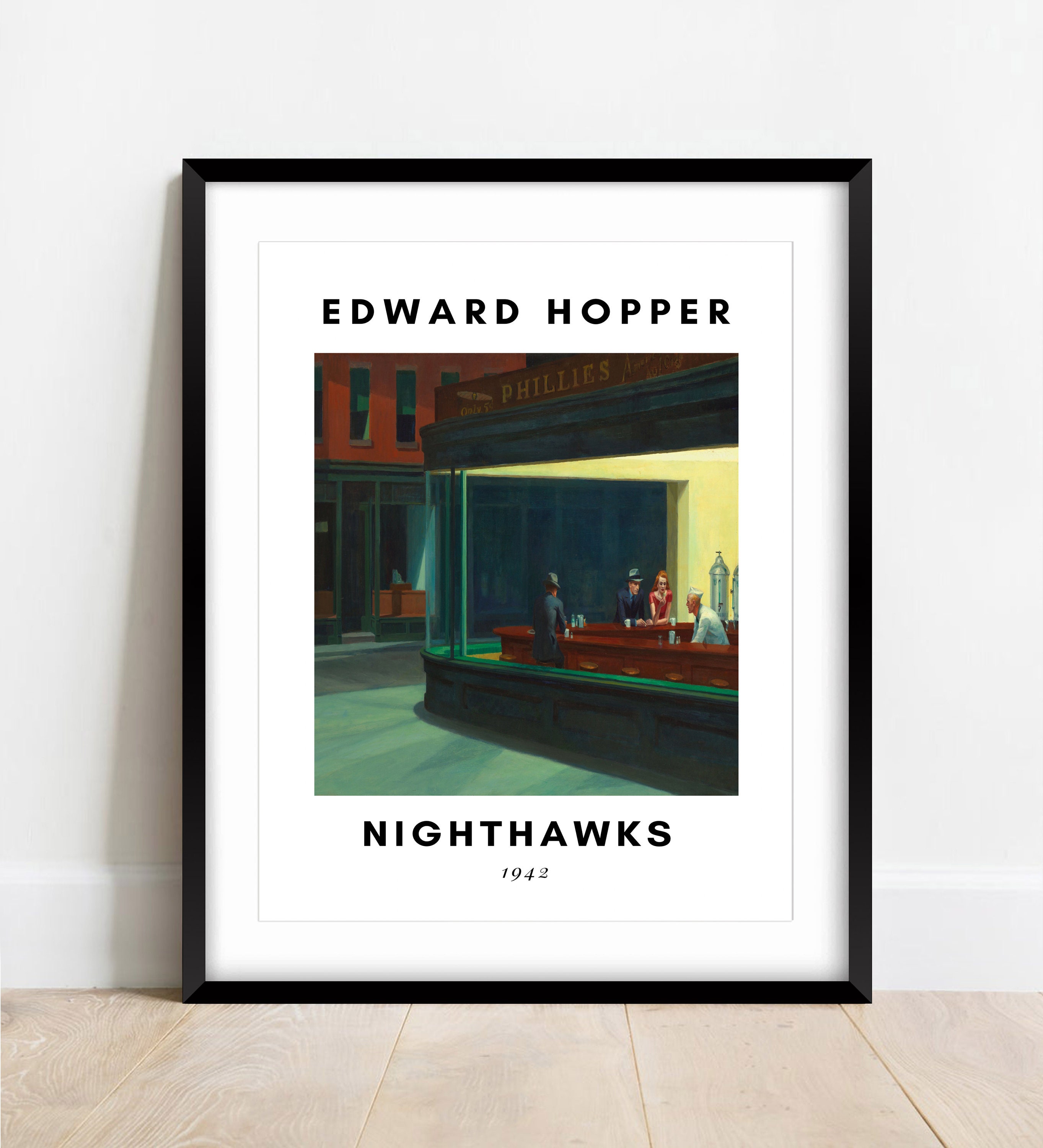 Edward Hopper Nighthawks t American Realist Art Urban - Etsy 日本