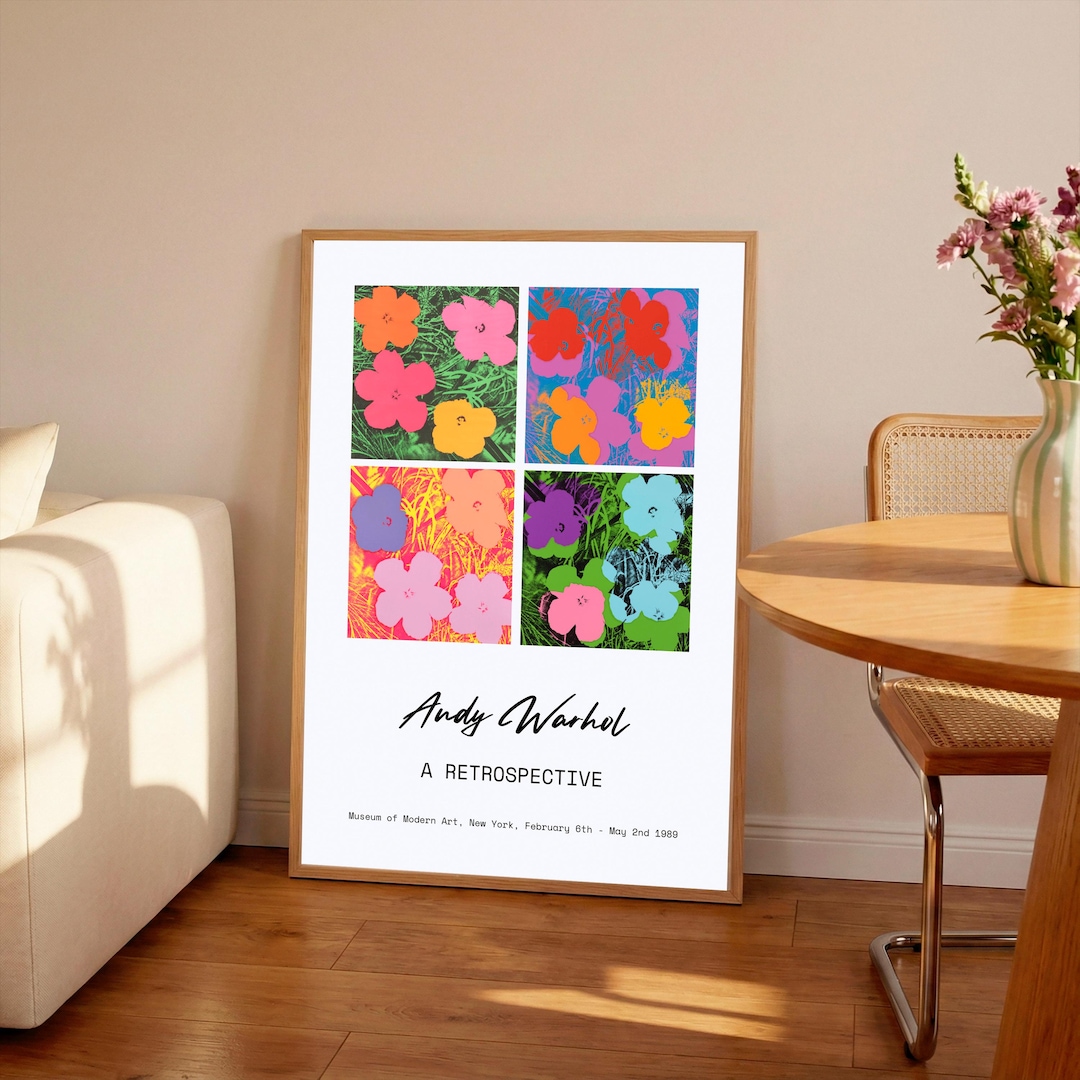 Andy Warhol Flowers Print: Pop Art Exhibition Poster - Etsy