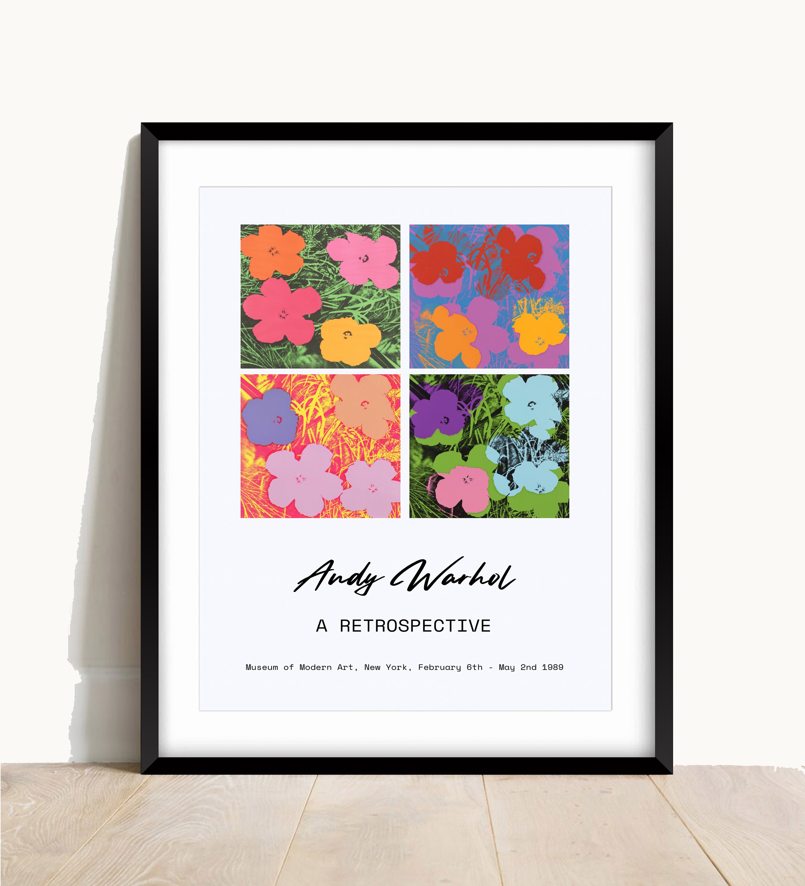 Andy Warhol Flowers Print: Pop Art Exhibition Poster - Etsy