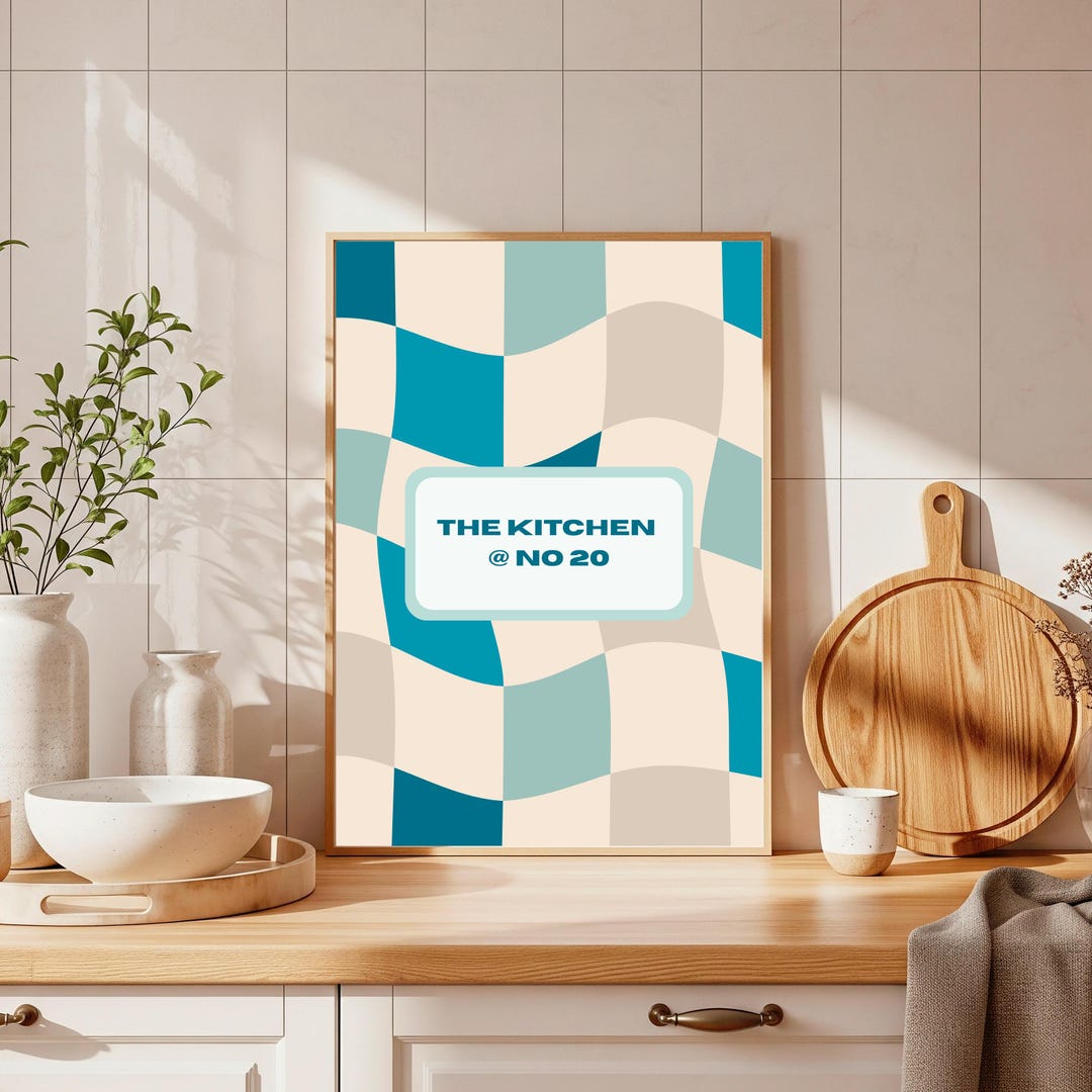 art print design ideas for kitchen decor - inkfinity... Personalized Kitchen Art Print: Retro Colourful Home Decor - Etsy