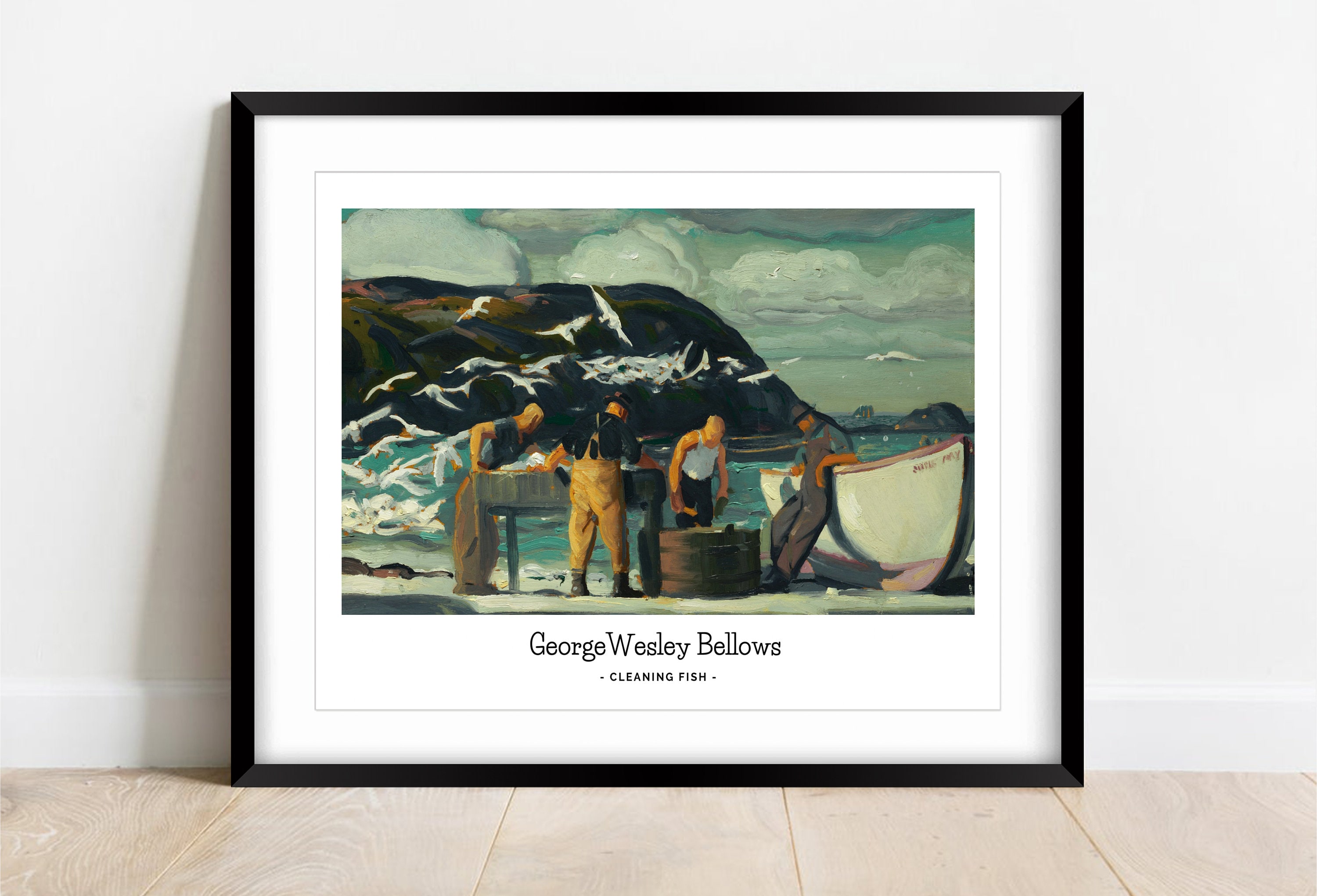 George Wesley Bellows, Cleaning Fish, Classic Painting, Living Room Art, Hallway, Present for Husband, Gift for Him, Wall Art, Fathers Day
