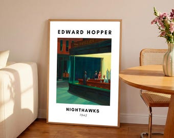 Edward Hopper Nighthawks Print: American Realist Fine Art Paper