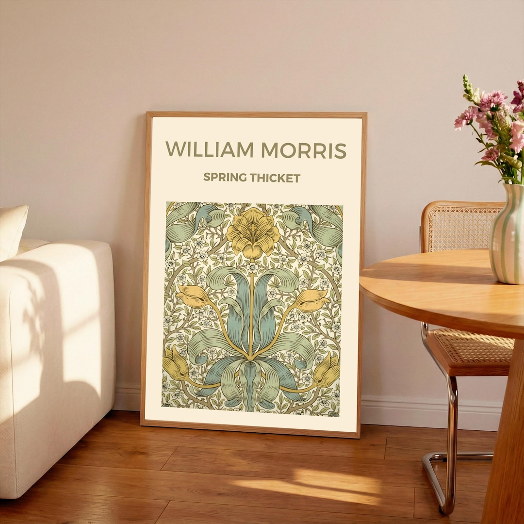 William Morris 'spring Thicket' Art Nouveau Exhibition Poster - Etsy