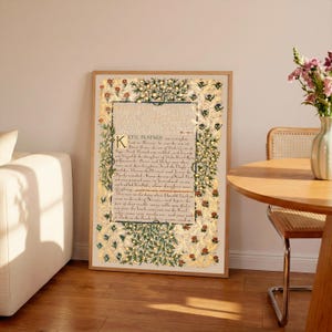 William Morris Exhibition Poster: Art Nouveau Floral Print