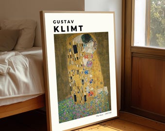 Gustav Klimt Der Kuss Kunstdruck: Jugendstil Fine Art Poster auf Papier
