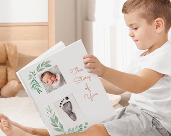 Baby Memory Book and Baby Photo Album, Baby Book Girl Boy Gender Neutral, Pregnancy Journal, Baby Scrapbook, Baby Keepsake, Baby Shower Gift