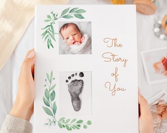 Baby Memory Book and Baby Photo Album, Baby Book Girl Boy Gender Neutral, Pregnancy Journal, Baby Scrapbook, Baby Keepsake, Baby Shower Gift