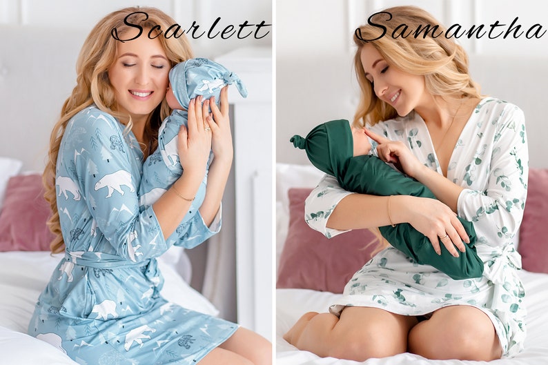 Labor and Delivery Gown Matching Baby Set Labor and Delivery Etsy