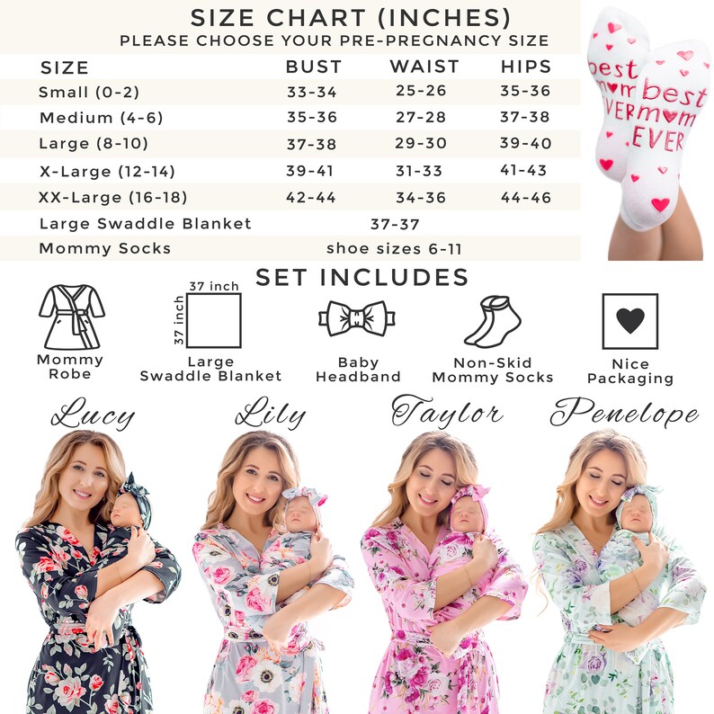 Matching Robe and Swaddle Set Mom and Baby Maternity Robe and Etsy