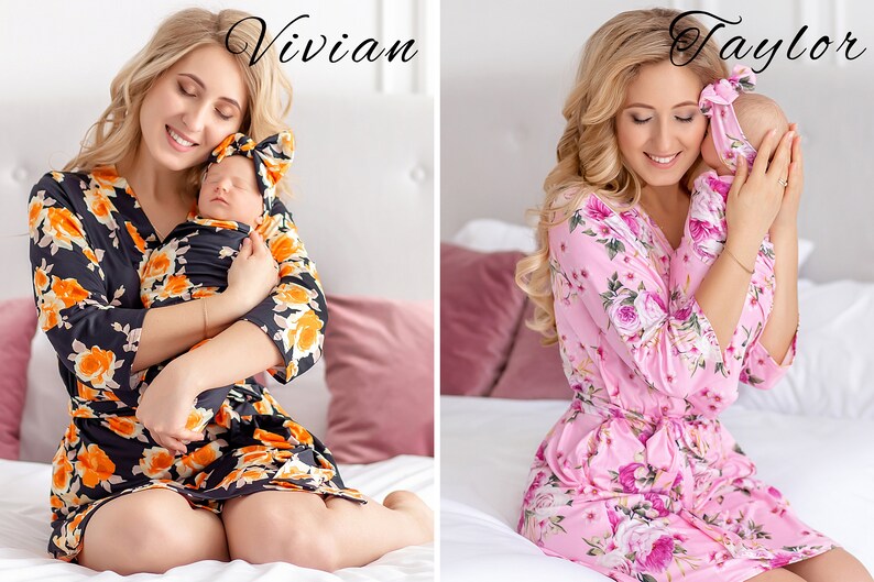 Matching Robe and Swaddle Set Mom and Baby Maternity Robe and Etsy