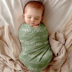 Personalized Custom Swaddle Set, Personalized Name Swaddle Blanket, Baby Swaddle For Girl Boy, Newborn Swaddle, Hospital Coming Home Outfit