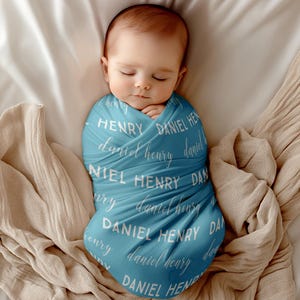 Personalized Custom Swaddle Set, Personalized Name Swaddle Blanket, Baby Swaddle For Girl Boy, Newborn Swaddle, Hospital Coming Home Outfit