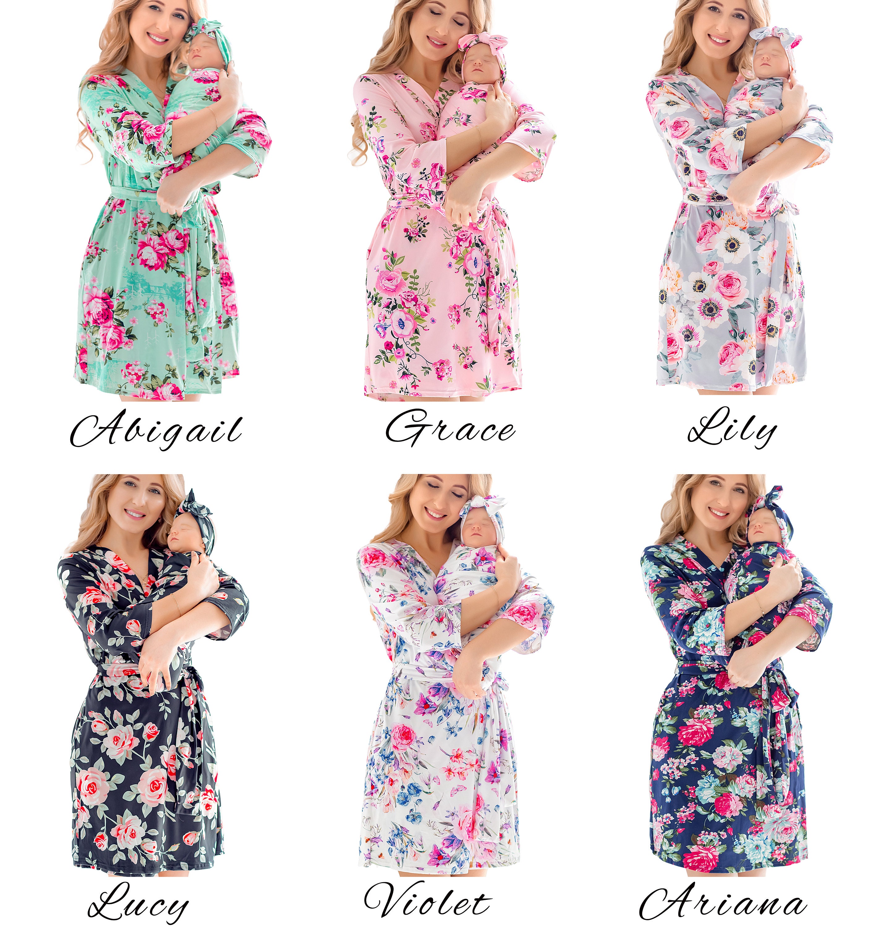 Mommy and Me Robe and Swaddle Set Maternity Robe and Swaddle Etsy