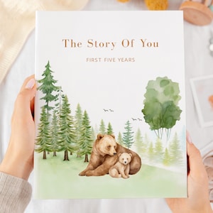 Baby Memory Book and Baby Photo Album, Baby Book Girl Boy Gender Neutral, Pregnancy Journal, Baby Scrapbook, Baby Keepsake, Baby Shower Gift