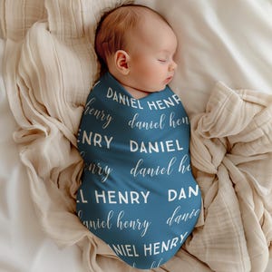 Personalized Custom Swaddle Set, Personalized Name Swaddle Blanket, Baby Swaddle For Girl Boy, Newborn Swaddle, Hospital Coming Home Outfit