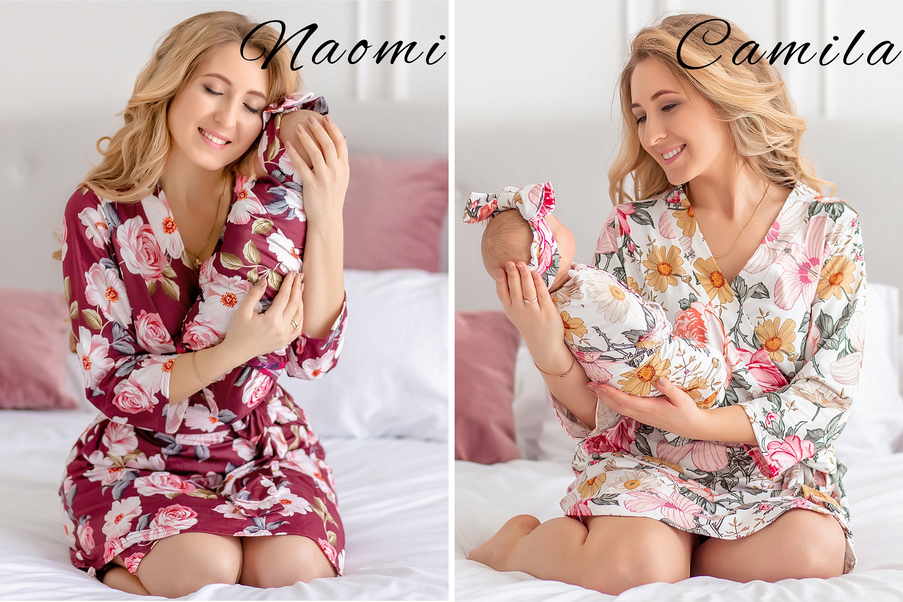 Matching Robe and Swaddle Set Mom and Baby Maternity Robe and Etsy