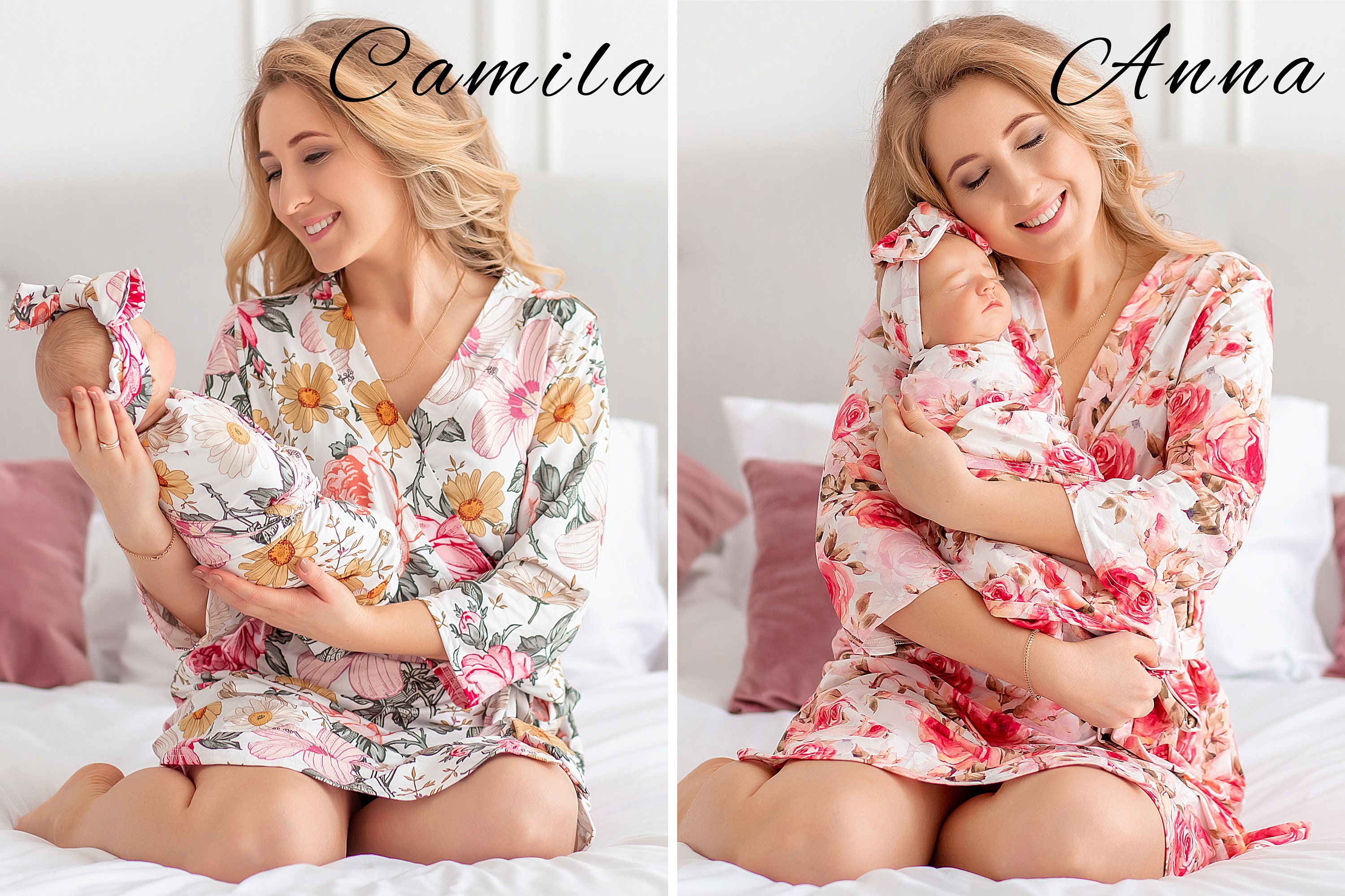 Mommy and Me Robe and Swaddle Set Maternity Robe and Swaddle Etsy