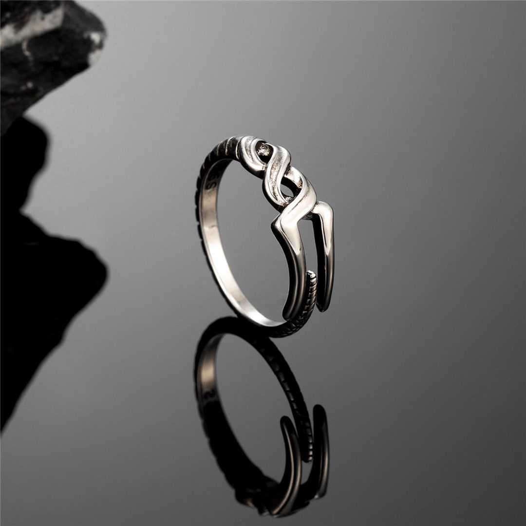 Women's Viking Ring Nordic Rings Viking Amulet Redimentionnable in 925