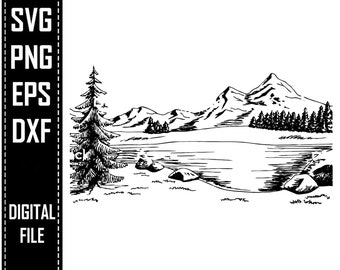 Free Free 188 Mountain Lake Svg SVG PNG EPS DXF File