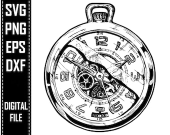 Download Pocket Watch Svg Etsy