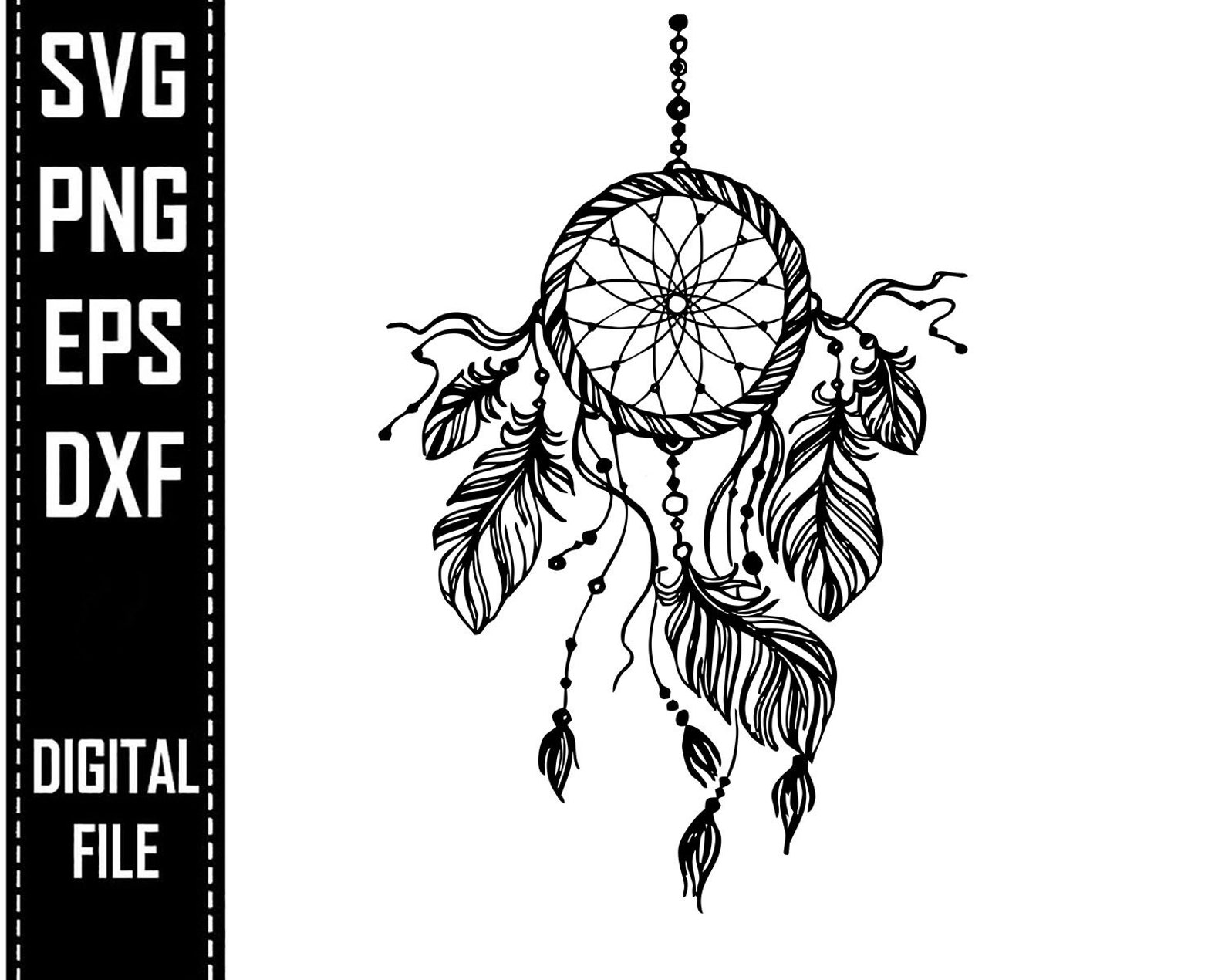 Dream Catcher Svg Layered Boho Dreamer Eps Cutting Png Layers Etsy