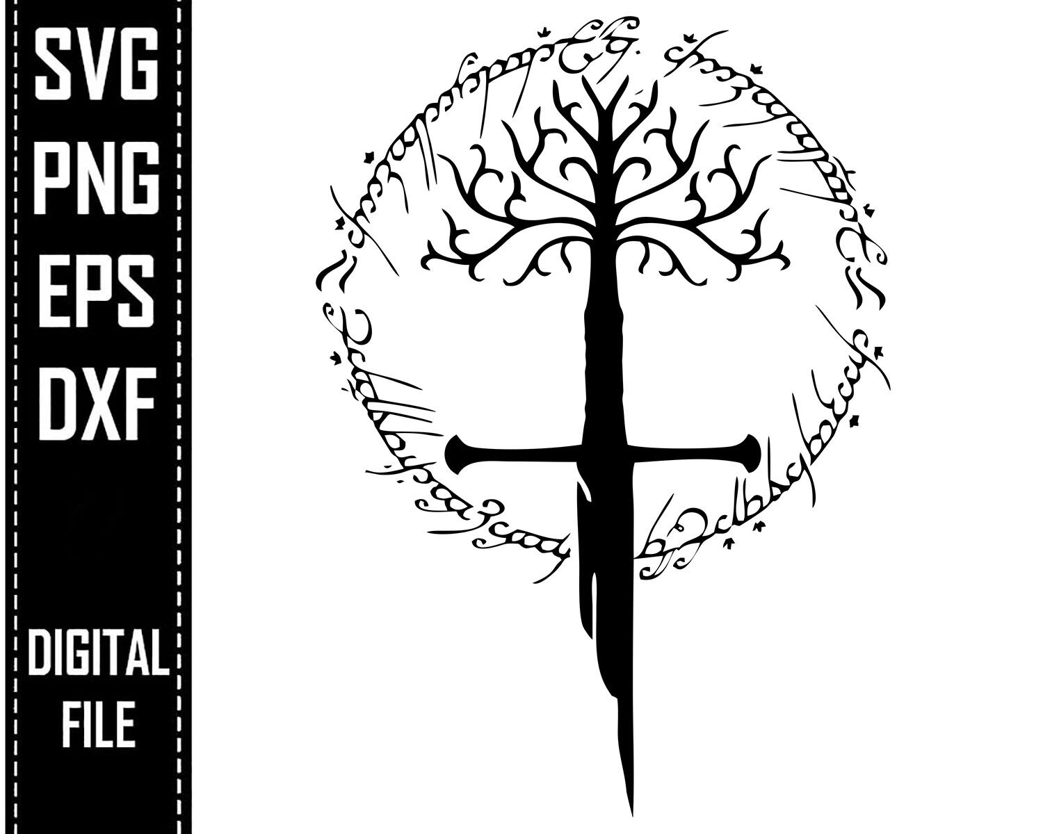 Art & Collectibles Custom Message in Moon Runes LOTR Custom Svg File ...