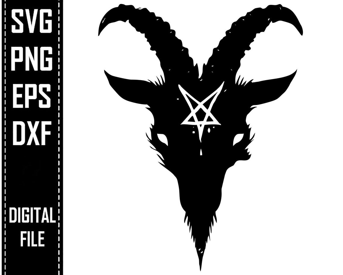 Sigil of Baphomet Logo Halloween Svg Horned Eps Goat Png Devil | Etsy