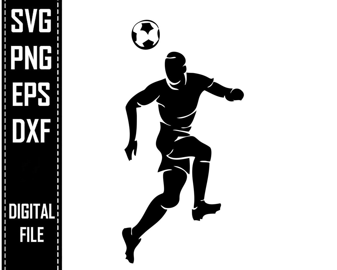 Soccer Player Logo Kick Ball Net Goal Futball Field Ball Team Etsy