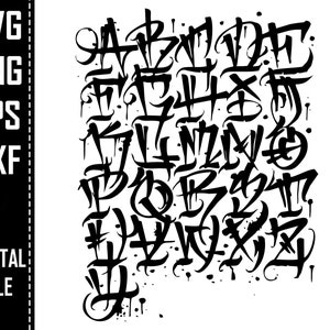 Fresh Prince Graffiti Transparent Font Graffiti Alphabet | Etsy