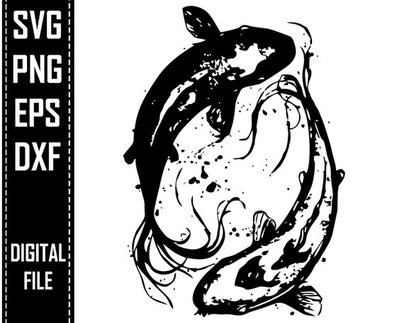 Download Koi Fish Svg Png Koi Eps Koi Fish Print Cut Png Design Etsy