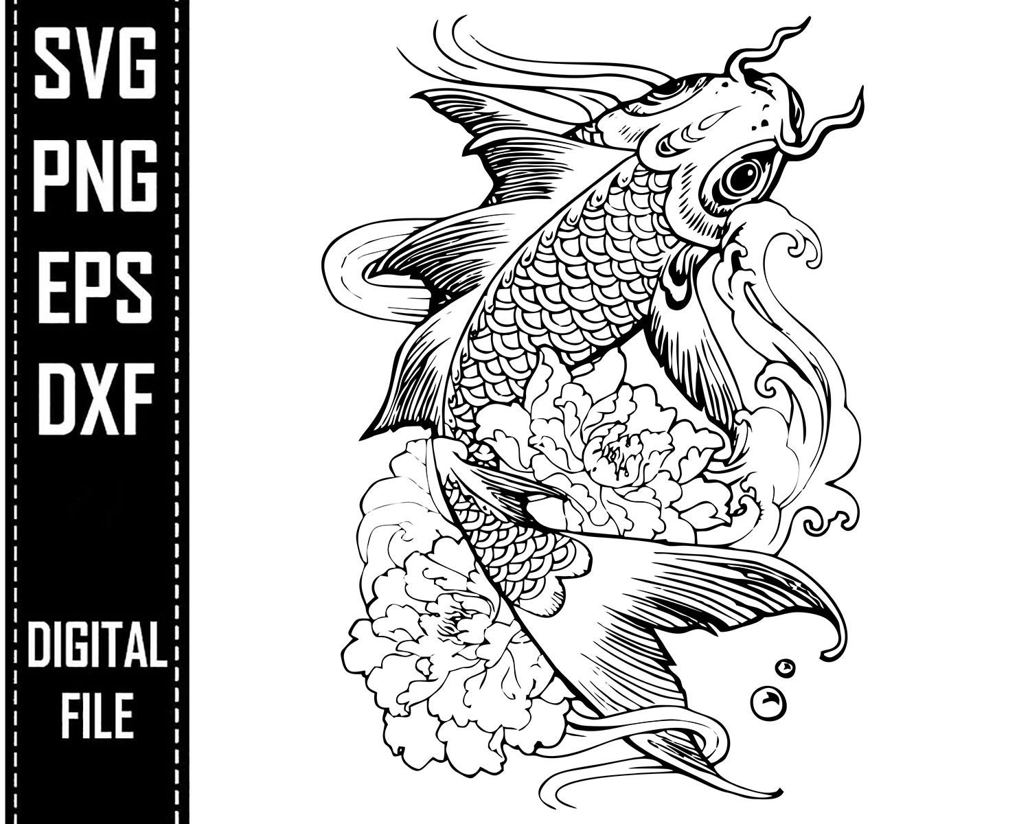 Koi Tattoo Art - Etsy