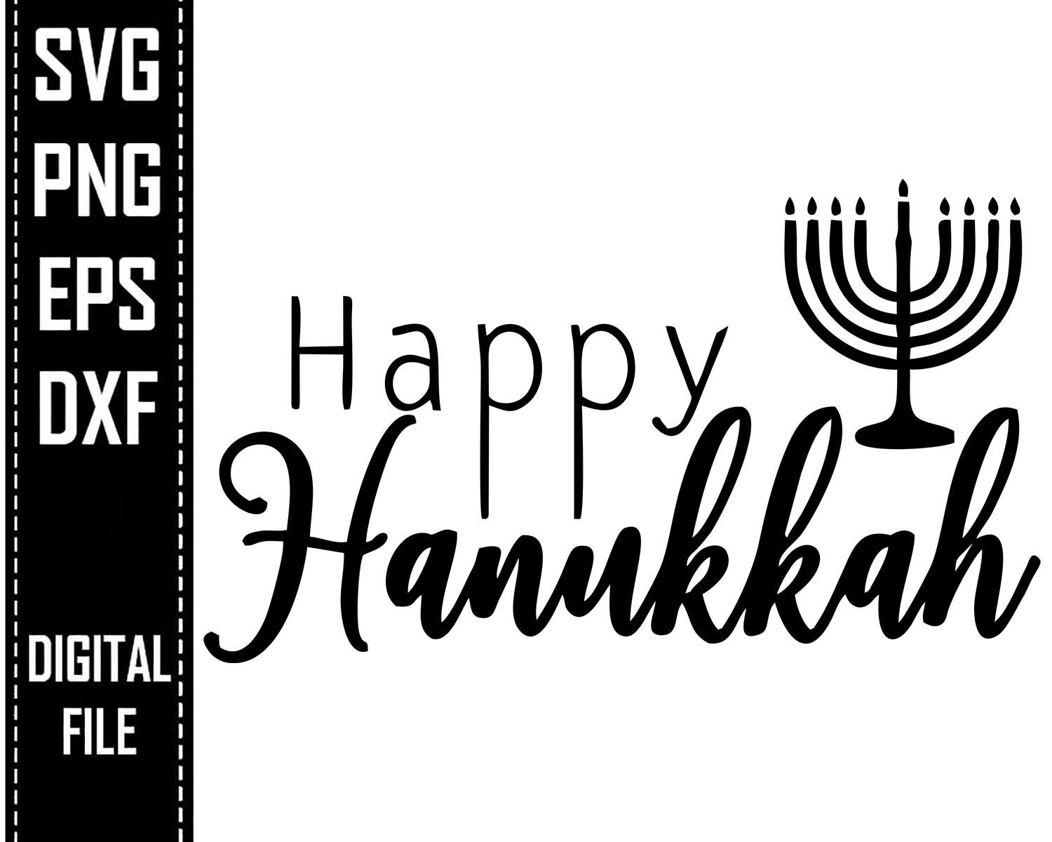 Happy Hanukkah Svg Hanukkah Eps Menorah Png Hanukkah Cricut | Etsy