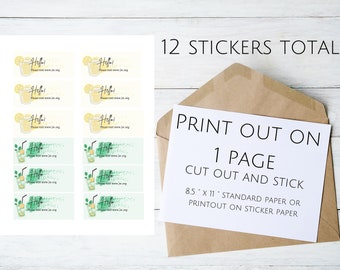 JW Ministry Envelope stickers | website stickers letter writing envelopes | printable stickers | Cricut stickers | JW Ministry Supplies