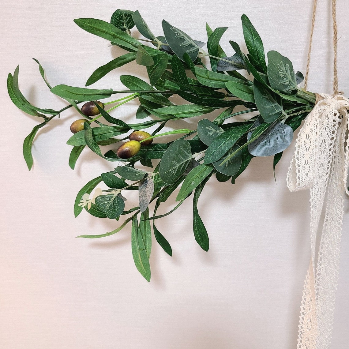 Artificial Olive Tree Garland LED Light Wall hanging decor Etsy