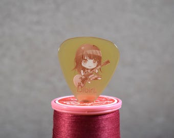 Púa de guitarra Bibiri n.° 1 con ilustración original: lágrima (complemento)