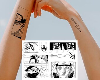 wallpapers Kakashi Manga Panel Tattoo manga style etsy