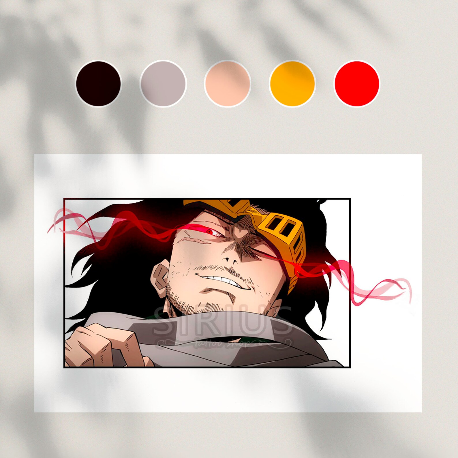 Aizawa Shouta fake tattoo My Hero Academia Eraserhead MHA BNHA Etsy